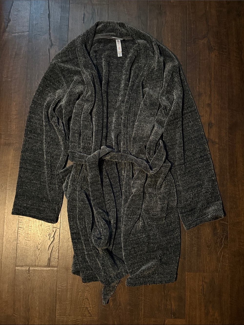 Gilligan & O'Malley Charcoal Gray Plush Robe